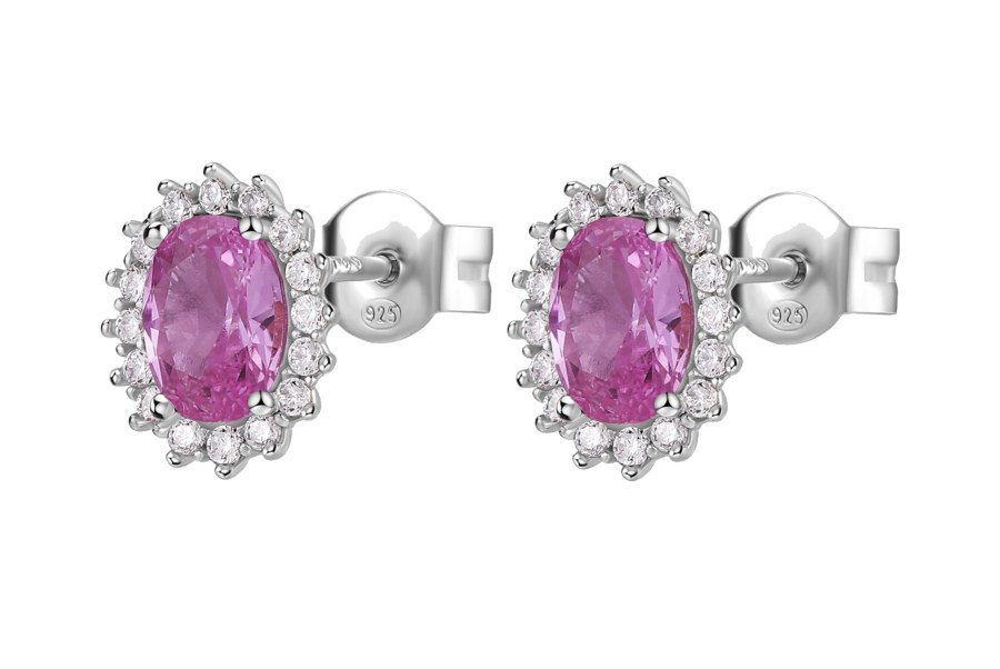 Brosway Elegantní stříbrné náušnice Fancy Vibrant Pink FVP14 - Náušnice Pecky