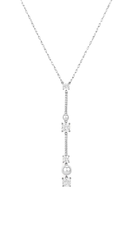 Brosway Stříbrný náhrdelník Infinite White Fancy FIW169 - Náhrdelníky Perlové náhrdelníky