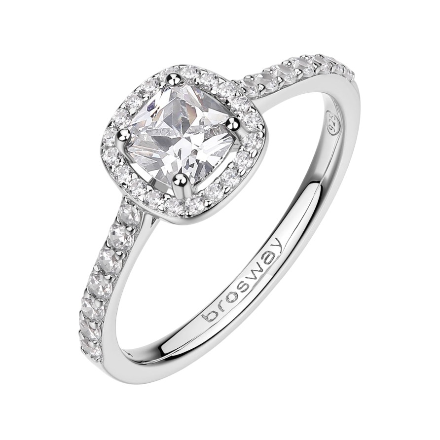 Brosway Elegantní stříbrný prsten Fancy Infinite White FIW162 52 mm Brosway Elegantní stříbrný prsten Fancy Infinite White FIW162 52 mm - Prsteny Prsteny s kamínkem