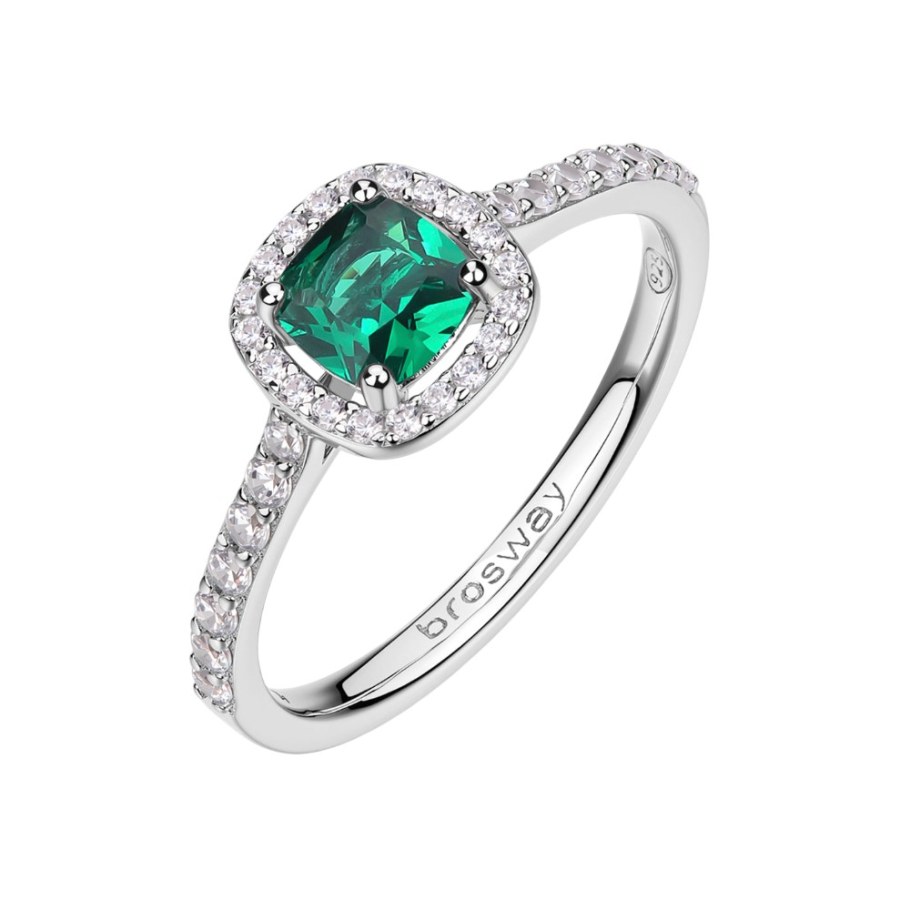 Brosway Elegantní stříbrný prsten Fancy Life Green FLG143 56 mm Brosway Elegantní stříbrný prsten Fancy Life Green FLG143 56 mm - Prsteny Prsteny s kamínkem