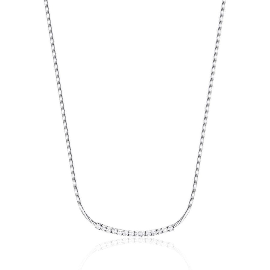 Brosway Jemný náhrdelník s čirými krystaly Desideri BEIN006 - Náhrdelníky