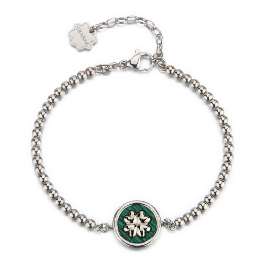 Brosway Kuličkový náramek Čtyřlístek pro štěstí Chakra BHKB308 - Náramky Náramky se symboly