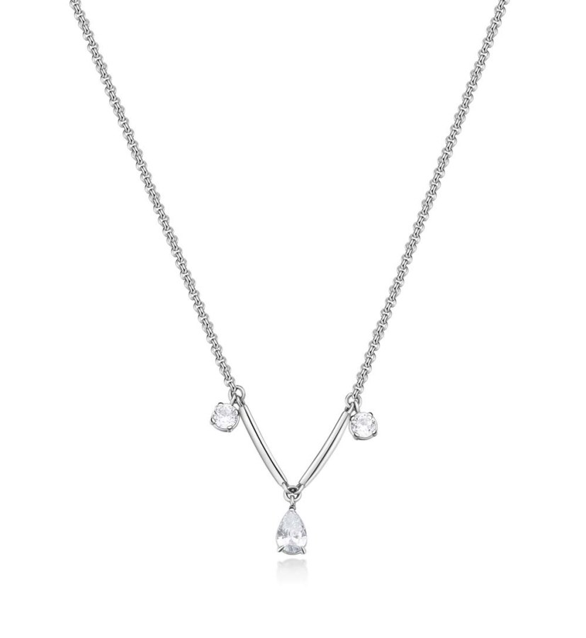 Brosway Krásný ocelový náhrdelník se zirkony Affinity BFF178 - Náhrdelníky