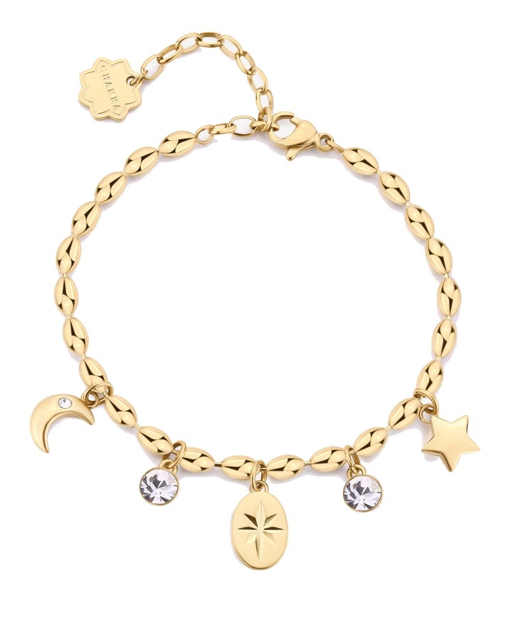 Brosway Krásný pozlacený náramek s přívěsky Chakra BHKB248 Brosway Krásný pozlacený náramek s přívěsky Chakra BHKB248 - Náramky Náramky se symboly