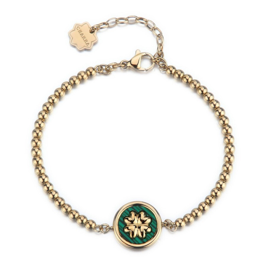 Brosway Kuličkový náramek Čtyřlístek pro štěstí Chakra BHKB309 - Náramky Náramky se symboly