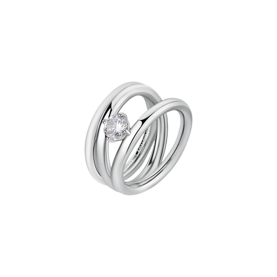 Brosway Masivní ocelový prsten se zirkonem Ribbon BBN45 54 mm - Prsteny Prsteny s&nbsp;kamínkem