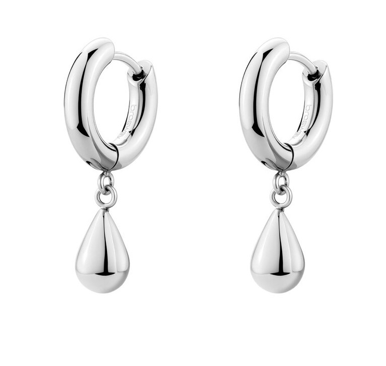 Brosway Kruhové náušnice s přívěsky Tear Drop Perfect BPC44 Brosway Kruhové náušnice s přívěsky Tear Drop Perfect BPC44 - Náušnice Kruhy