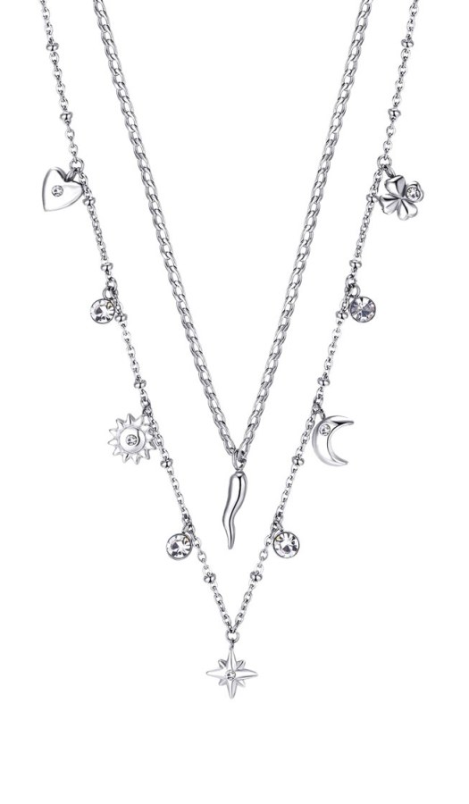 Brosway Nadčasový ocelový náhrdelník s přívěsky Chant BAH45 - Náhrdelníky