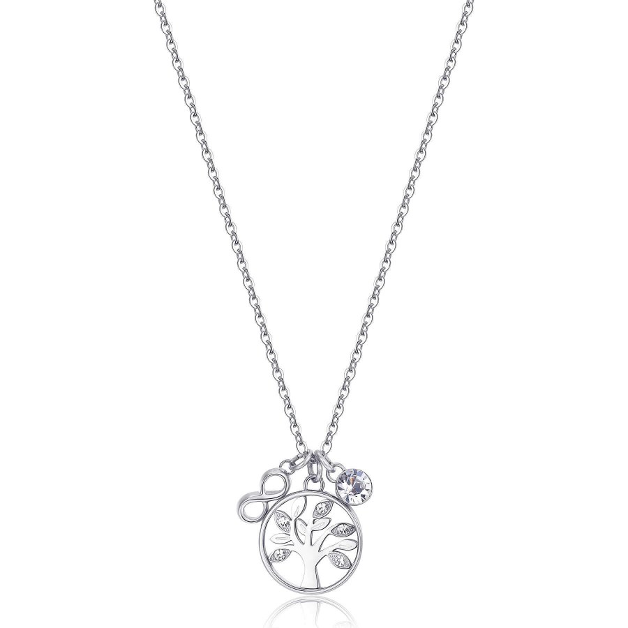 Brosway Ocelový náhrdelník Strom života s krystaly BHKL01 (řetízek, přívěsky)