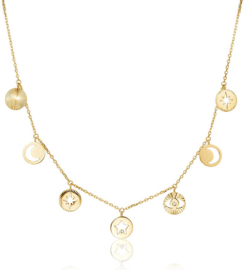 Brosway Pozlacený náhrdelník s krystaly Chant BAH02 - Náhrdelníky