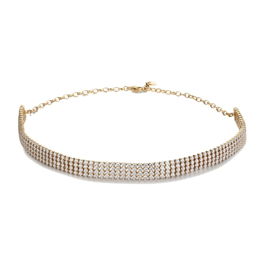Brosway Pozlacený tenisový náhrdelník Choker Desideri BEIN020 Brosway Pozlacený tenisový náhrdelník Choker Desideri BEIN020 - Náhrdelníky