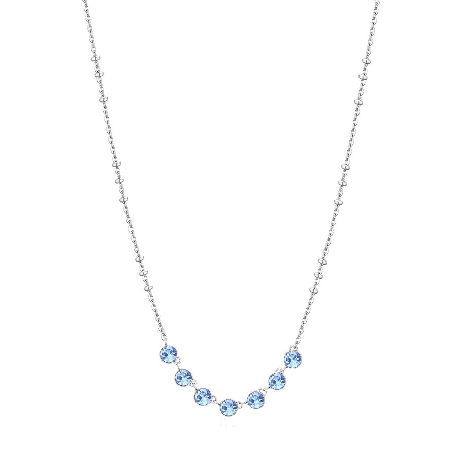 Brosway Půvabný náhrdelník s modrými krystaly Symphonia BYM134 - Náhrdelníky