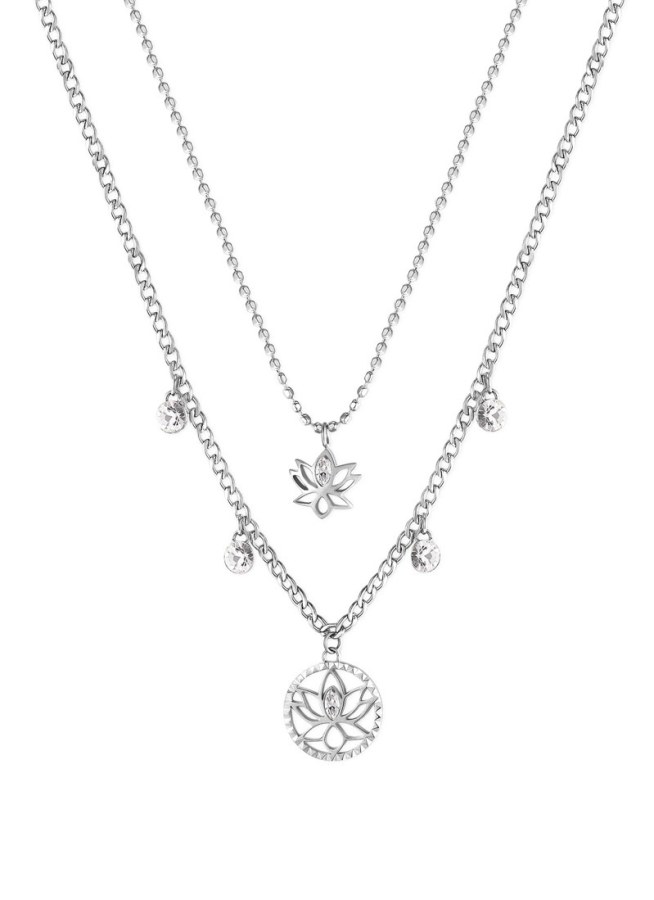 Brosway Půvabný ocelový náhrdelník Lotosový květ Chakra BHKN064 - Náhrdelníky