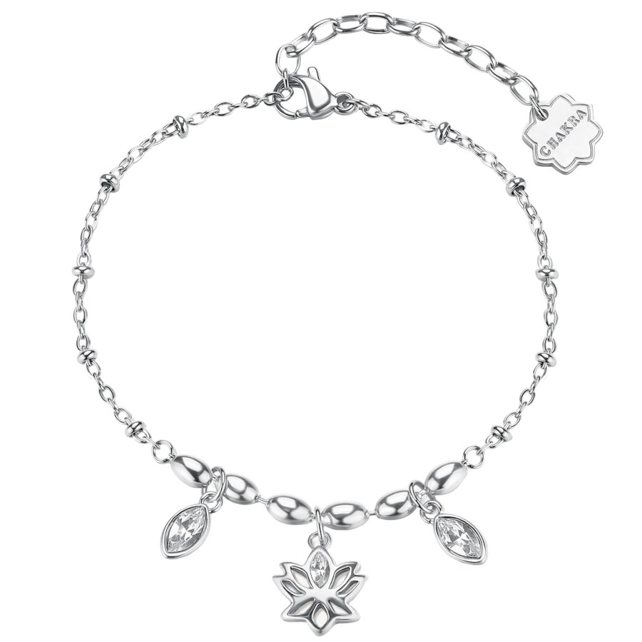 Brosway Půvabný ocelový náramek s lotosovým květem Chakra BHKB259