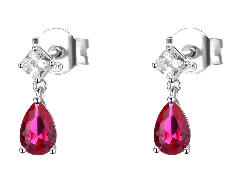 Brosway Stříbrné visací náušnice s kubickou zirkonií Passion Ruby Fancy FPR119 - Náušnice Visací náušnice