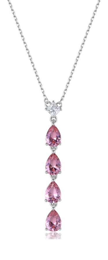 Brosway Stříbrný náhrdelník s kubickými zirkony Tender Pink Fancy FTP04