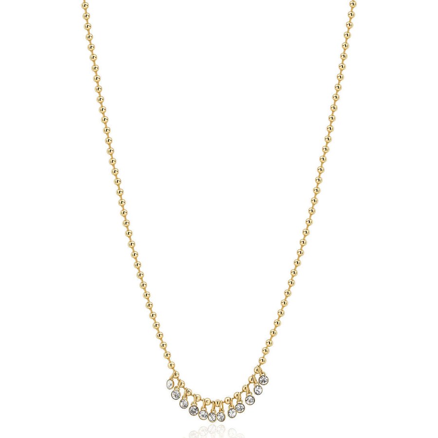 Brosway Trendy pozlacený náhrdelník s krystaly Symphonia BYM150 - Náhrdelníky
