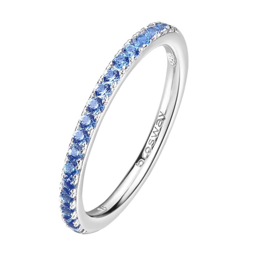 Brosway Třpytivý stříbrný prsten Fancy Freedom Blue FFB65 54 mm - Prsteny Prsteny s kamínkem