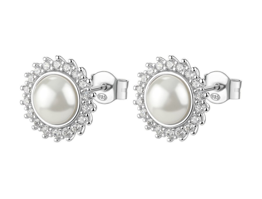 Brosway Úchvatné stříbrné náušnice s perlou Fancy Infinite White FIW146 Brosway Úchvatné stříbrné náušnice s perlou Fancy Infinite White FIW146 - Náušnice Pecky