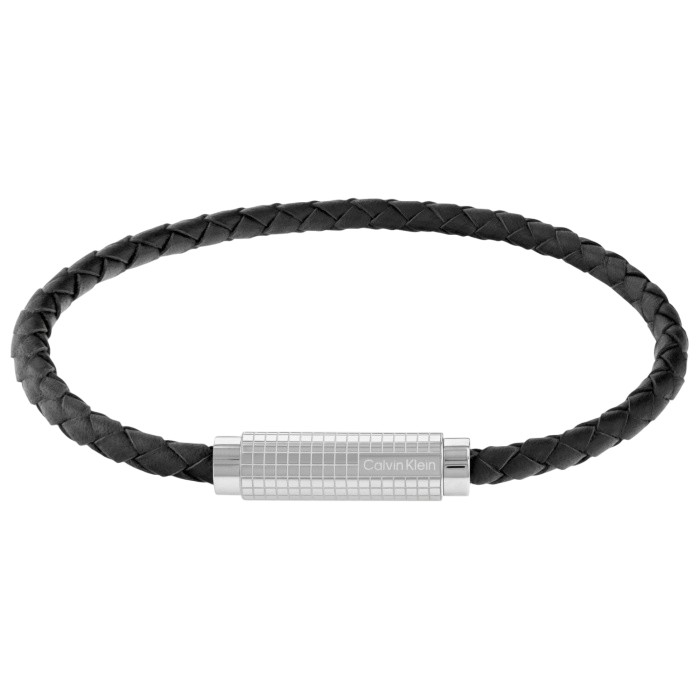 Calvin Klein Černý kožený náramek pro muže Modern Grid 35000582 Calvin Klein Černý kožený náramek pro muže Modern Grid 35000582 - Náramky Kožené náramky