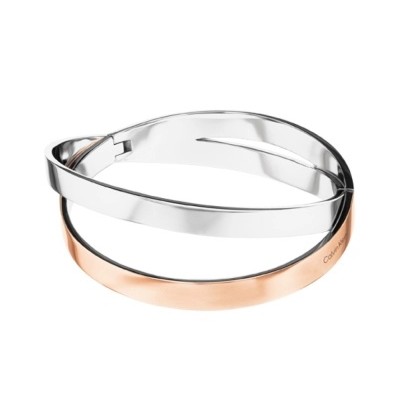 Calvin Klein Dvojitý pevný náramek z oceli Elliptical 35000851