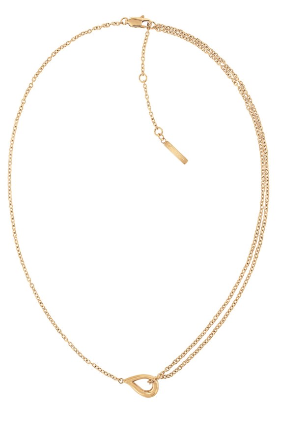 Calvin Klein Elegantní pozlacený náhrdelník Sculptured Drops 35000081 - Náhrdelníky
