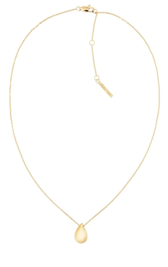 Calvin Klein Elegantní pozlacený náhrdelník z oceli Sculptured Drops 35000084 - Náhrdelníky