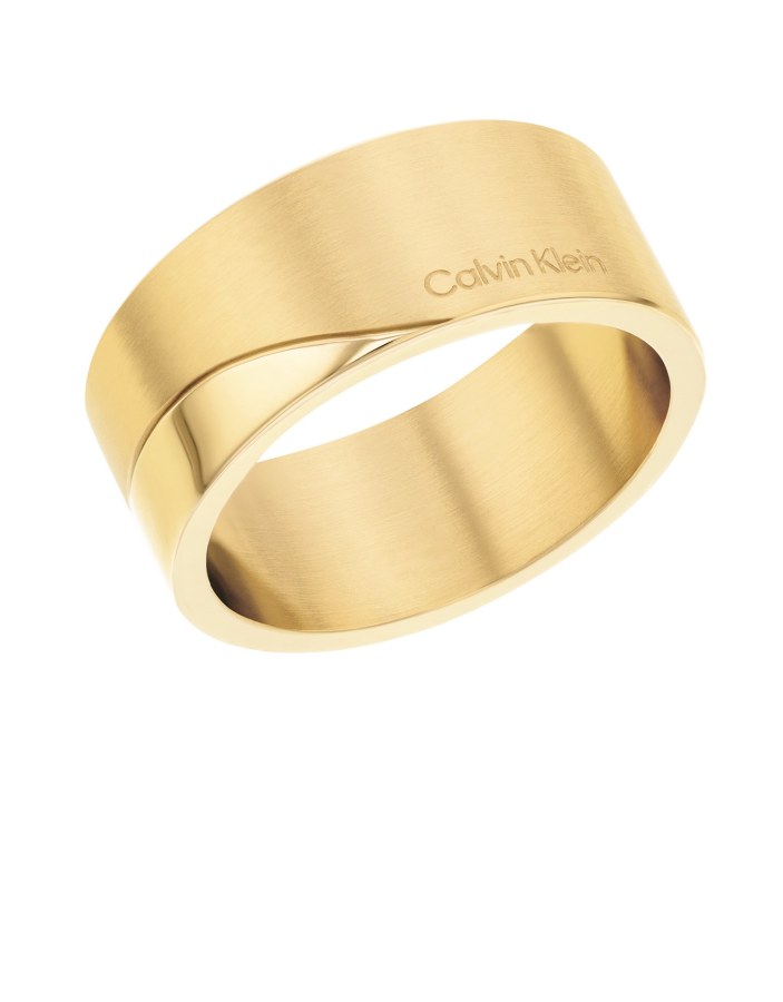 Calvin Klein Elegantní pozlacený prsten z oceli Minimal 35000199 54 mm - Prsteny Prsteny bez kamínku
