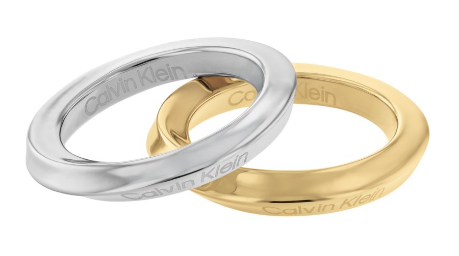 Calvin Klein Stylová souprava ocelových prstenů Sculptural 35000330 56 mm - Sety šperků Soupravy šperků
