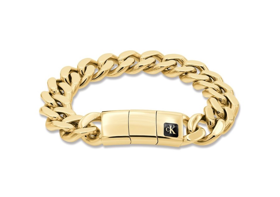 Calvin Klein Fashion pozlacený náramek pro muže Hallmark 35100102 - Náramky Řetízkové náramky