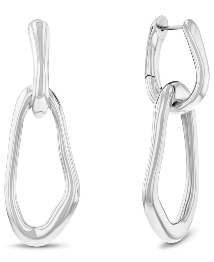 Calvin Klein Kruhové visací náušnice z oceli 2v1 Statement Links 35000749 Calvin Klein Kruhové visací náušnice z oceli 2v1 Statement Links 35000749 - Náušnice Visací náušnice