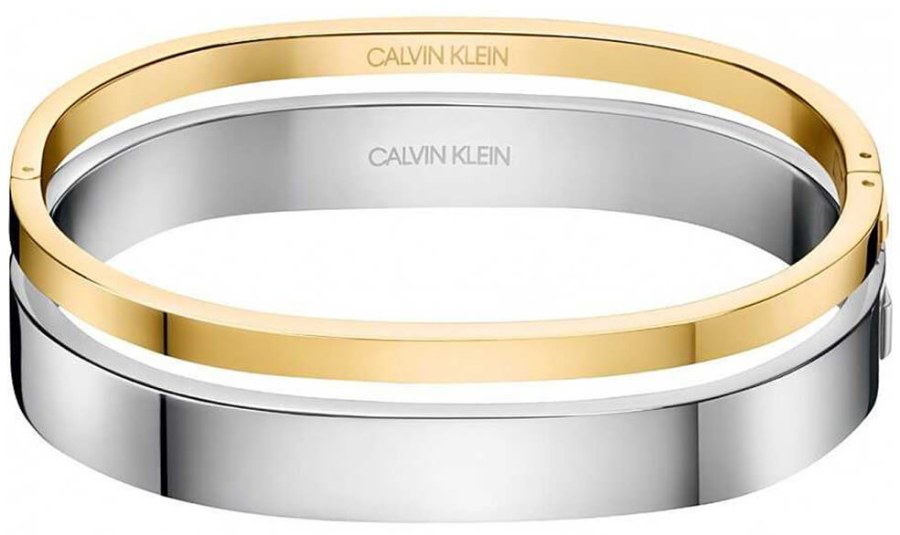Calvin Klein Luxusní bicolor náramek Hook KJ06JD20010 5,4 x 4,3 cm - XS - Náramky Pevné náramky