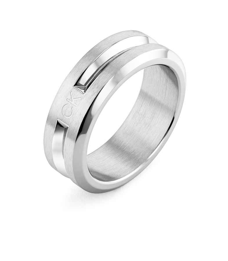 Calvin Klein Luxusní ocelový prsten pro muže Intersection 35000318 62 mm - Prsteny Prsteny bez kamínku