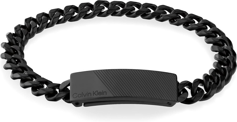 Calvin Klein Masivní černý náramek pro muže 35000418 - Náramky Řetízkové náramky