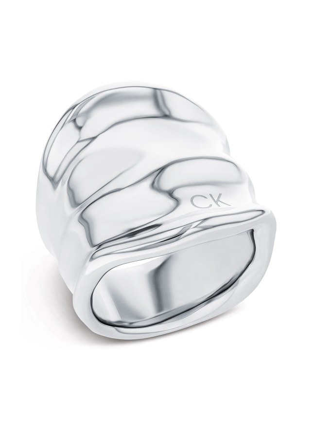 Calvin Klein Masivní ocelový prsten Elemental 35000645 54 mm - Prsteny Prsteny bez kamínku