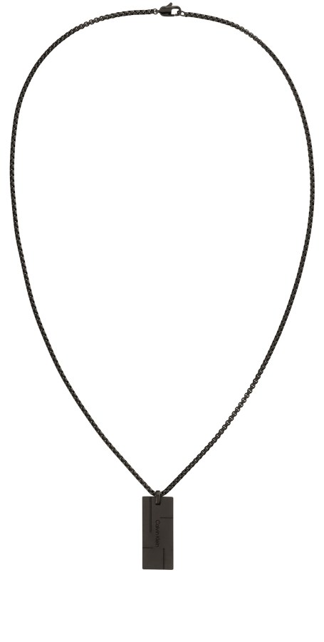 Calvin Klein Moderní černý náhrdelník z oceli Iconic Id 35000059 - Náhrdelníky