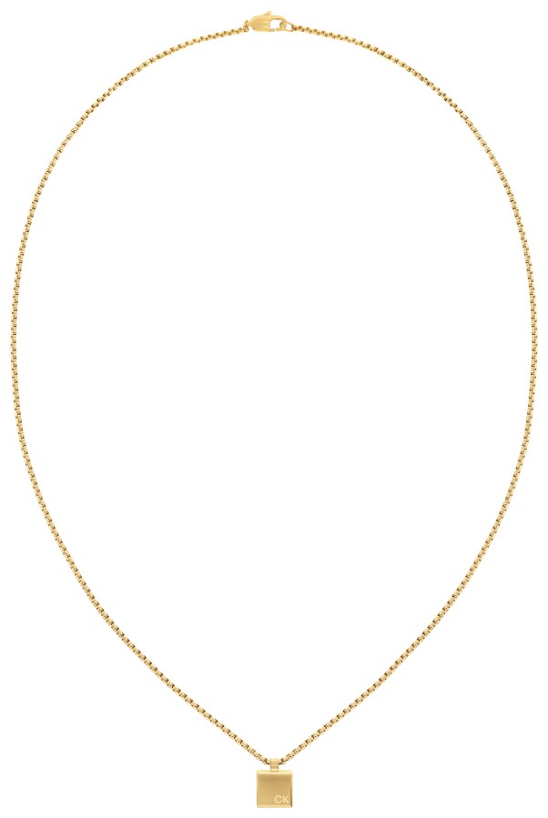 Calvin Klein Moderní pozlacený náhrdelník Sculptural 35000487