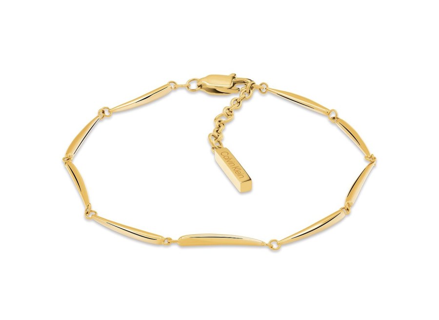 Calvin Klein Moderní pozlacený náramek Elongated Drops 35000997
