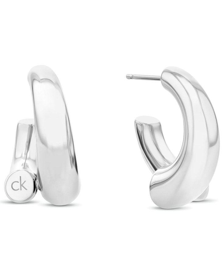 Calvin Klein Módní kruhové náušnice z oceli Spiral 35000764 Calvin Klein Módní kruhové náušnice z oceli Spiral 35000764 - Náušnice Kruhy