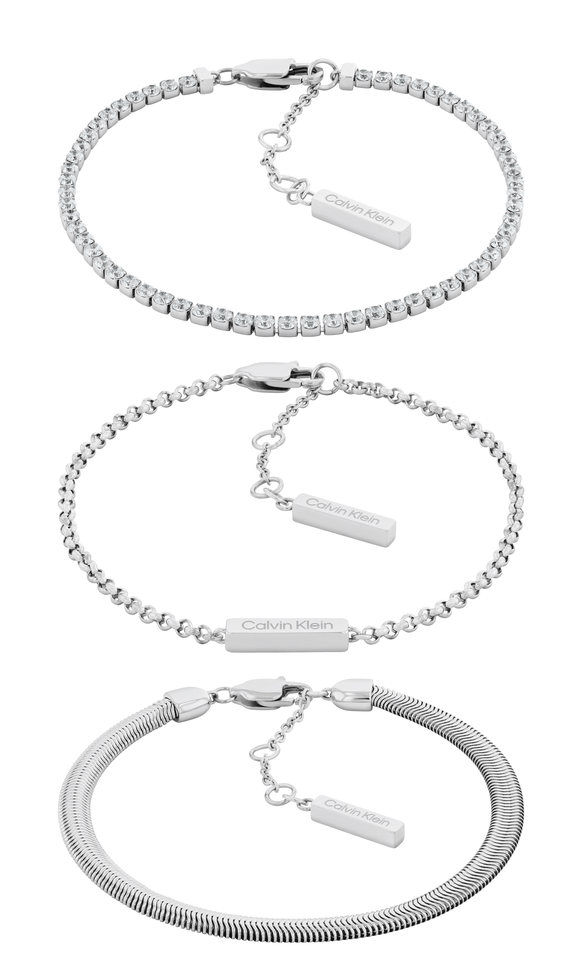 Calvin Klein Moderní ocelová souprava náramků CK Trio 35000796 Calvin Klein Moderní ocelová souprava náramků CK Trio 35000796 - Náramky Řetízkové náramky