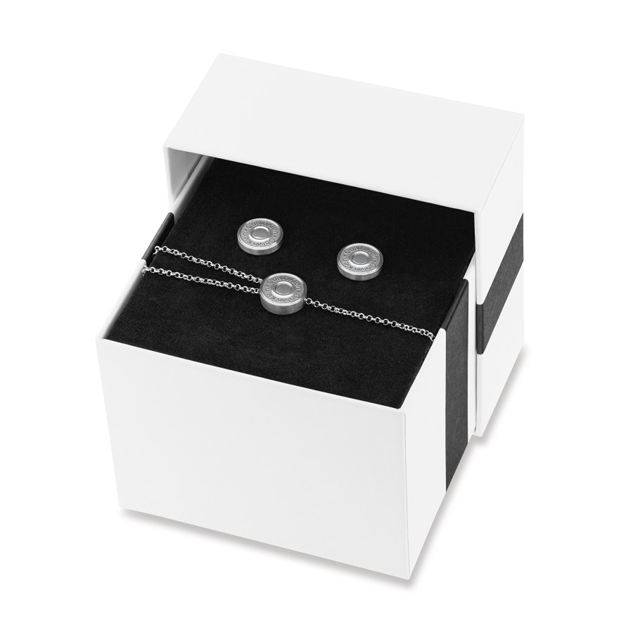 Calvin Klein Módní souprava ocelových šperků 35700009 (náušnice, náramek) - Náramky Náramky se symboly