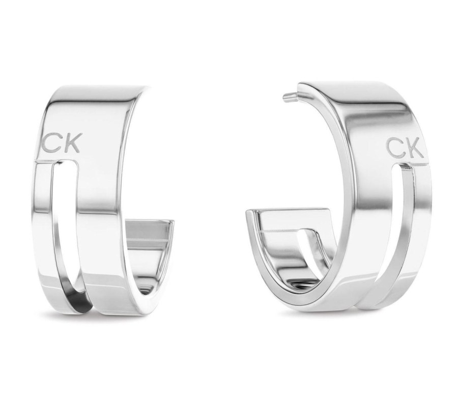 Calvin Klein Nadčasové kruhové náušnice Geometric Essentials 35000677 - Náušnice Kruhy