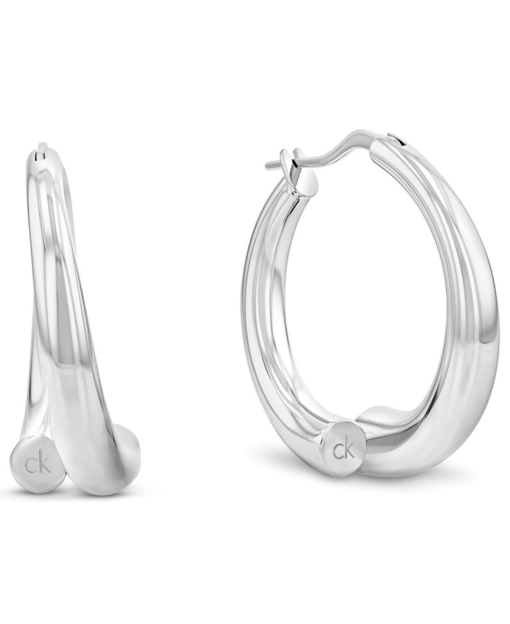 Calvin Klein Ocelové kruhové náušnice Spiral 35000768 Calvin Klein Ocelové kruhové náušnice Spiral 35000768 - Náušnice Kruhy
