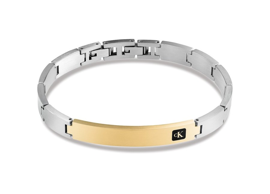 Calvin Klein Pánský bicolor náramek z oceli Architectural 35100105