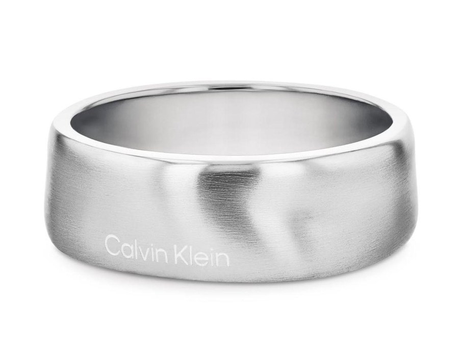 Calvin Klein Pánský prsten z oceli Metallic Waves 35100037 60 mm - Prsteny Prsteny bez kamínku