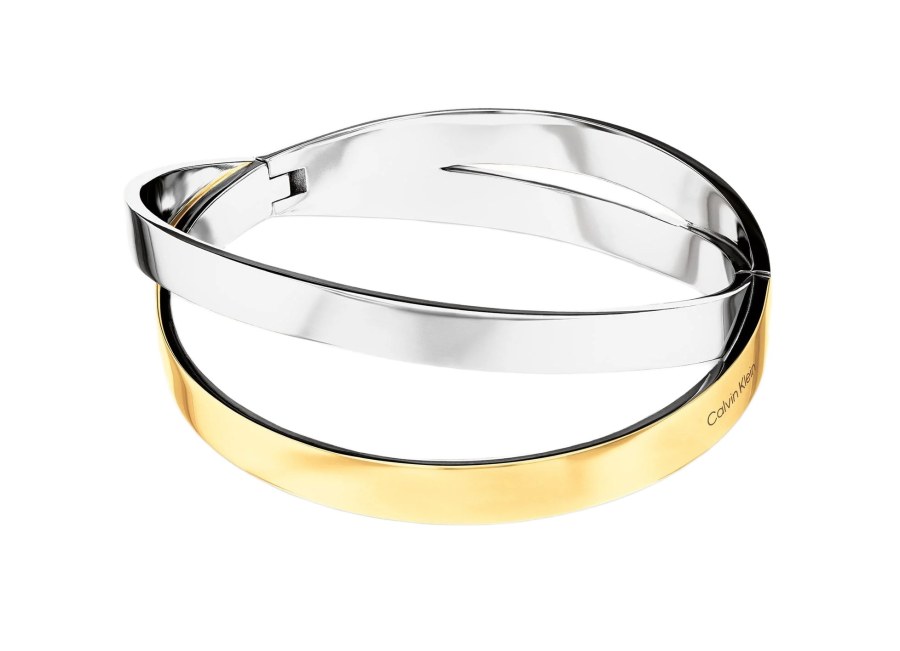 Calvin Klein Dvojitý pevný náramek z&nbsp;oceli Elliptical 35000852 - Náramky Pevné náramky