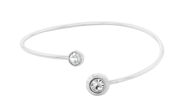 Calvin Klein Pevný otevřený náramek s krystaly Twisted Bezel Solitaire 35000773 Calvin Klein Pevný otevřený náramek s krystaly Twisted Bezel Solitaire 35000773 - Náramky Pevné náramky