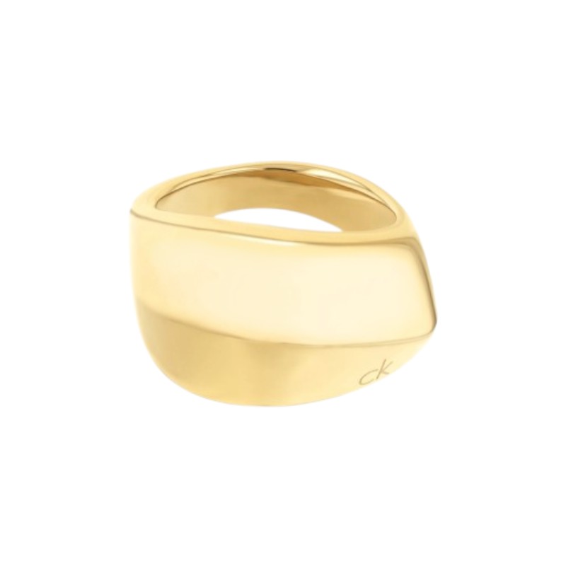 Calvin Klein Pozlacený prsten Sculpted 35000822 56 mm - Prsteny Prsteny bez kamínku