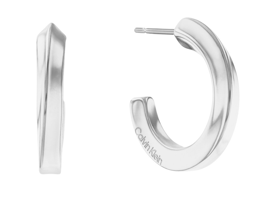 Calvin Klein Půvabné ocelové náušnice Sculptural 35000310 - Náušnice Kruhy