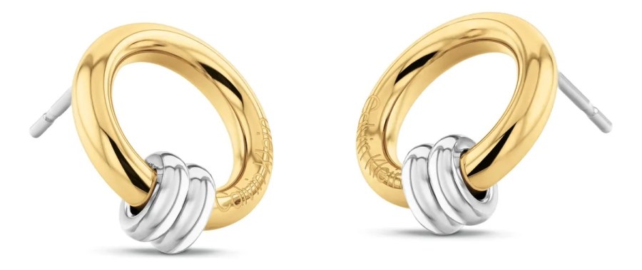 Calvin Klein Půvabné bicolor náušnice Duality 35000926 - Náušnice Pecky